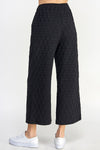 Quilted Cropped Wide Pants-Pants-See and Be Seen-Black-Small-Inspired Wings Fashion