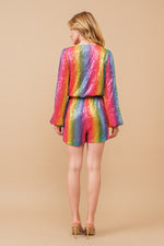 Rainbow Sequin Romper-Jumpsuits & Rompers-Blue B-Small-Inspired Wings Fashion
