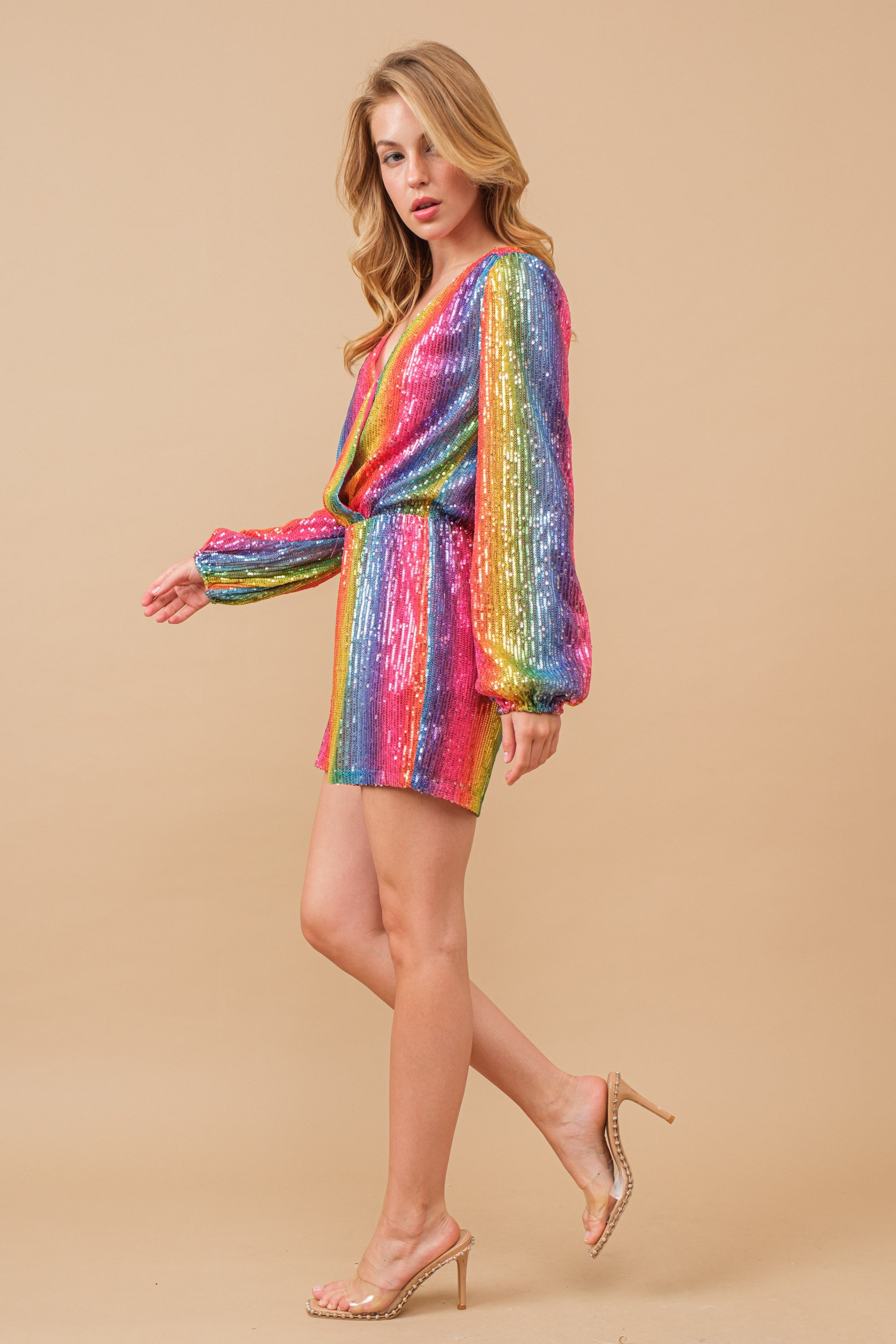 Neon Rainbow Sequin Romper  Sequin rompers, Stripe romper outfit, Cute  preppy outfits