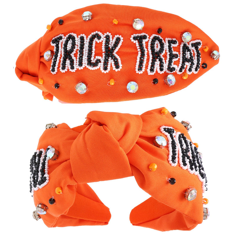 Trick Treat Knotted Headband-headband-Something Special LA-Orange-Inspired Wings Fashion