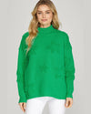 High Neck Star Sweater-Sweaters-She+Sky-Small-Green-Inspired Wings Fashion