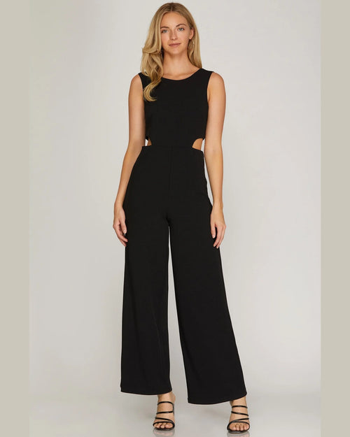 Sleeveless Heavy Knit Jumpsuit-Jumpsuits & Rompers-She+Sky-Small-Black-Inspired Wings Fashion