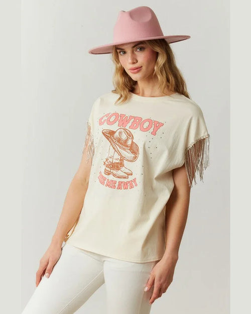 Cowboy Rhinestone Top-Tops-Fantastic Fawn-Small-Cream-Inspired Wings Fashion