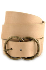 Vegan Suede Double Ring Belt-belts-Anzell Accesories-Small-Sand-Inspired Wings Fashion