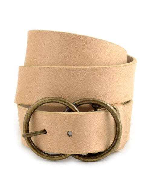Vegan Suede Double Ring Belt-belts-Anzell Accesories-Small-Sand-Inspired Wings Fashion