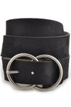 Vegan Suede Double Ring Belt-belts-Anzell Accesories-Small-Black-Inspired Wings Fashion