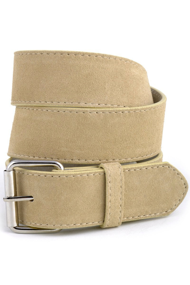 Snap On Suede Leather Belt-belt-Anzell Accesories-Small-Beige-Inspired Wings Fashion