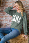 Mama Long Sleeve Top-Tops-Cezanne-Small-Vintage Olive-Inspired Wings Fashion