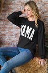 Mama Long Sleeve Top-Tops-Cezanne-Small-Black-Inspired Wings Fashion