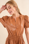 Faux Leather Dress-Dresses-and the why-Small-Brown-Inspired Wings Fashion