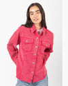 Oversized Corduroy Shacket-Coats & Jackets-Very J-Small-Hot Pink-Inspired Wings Fashion
