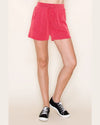 Ribbed Shorts with Pockets-shorts-Très Bien-Medium-Red-Inspired Wings Fashion