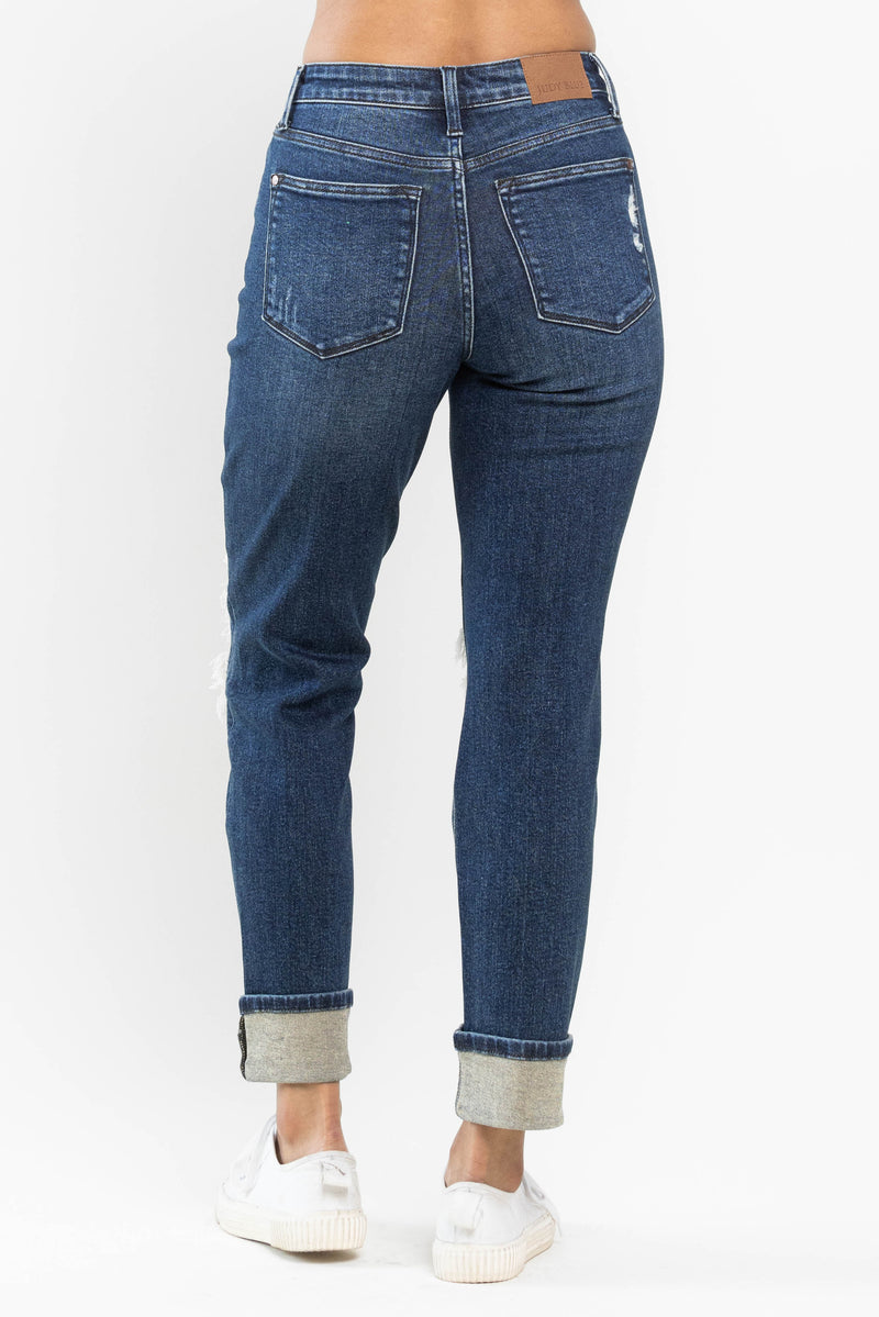 Mid-Rise Buffalo Plaid Jeans-Jeans-Judy Blue-1(25)-Inspired Wings Fashion