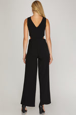 Sleeveless Heavy Knit Jumpsuit-Jumpsuits & Rompers-She+Sky-Small-Black-Inspired Wings Fashion