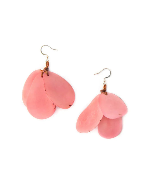 Candace Earrings-Earrings-Tagua by Soraya-Pink-Inspired Wings Fashion