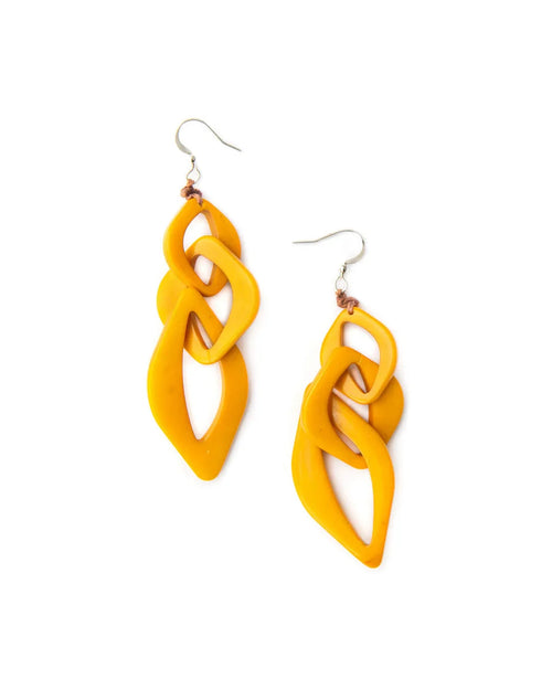 Pame Earrings-Earrings-Tagua by Soraya-Yellow-Inspired Wings Fashion
