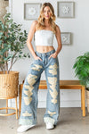 Distressed Wide Leg Pants-Pants-Oli & Hali-Denim-Small-Inspired Wings Fashion