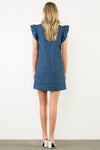 Flutter Textured Dress-Dress-THML-Navy-XS-Inspired Wings Fashion