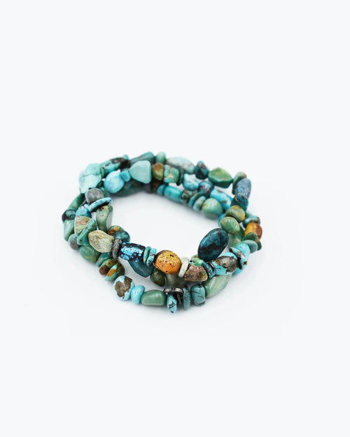 Turquoise Stack Bracelets-Bracelets-Jennifer Ponson-Inspired Wings Fashion