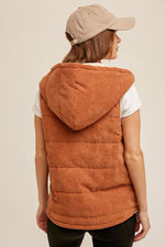 Corduroy Hooded Vest-Vest-Hem & Thread-Small-Ginger-Inspired Wings Fashion