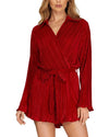 Bell Sleeve Plisse Romper-Romper-She+Sky-Small-Red-Inspired Wings Fashion