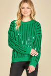 Sequin Sweater-Sweaters-She + Sky-Small-Green-Inspired Wings Fashion