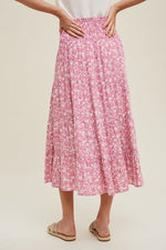 Floral Tiered Midi Skirt-Skirts-Wishlist-Small-Inspired Wings Fashion