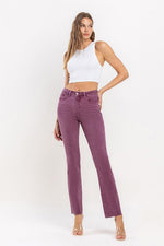 Raw Ankle Bootcut Jeans-Jeans-Vervet-25/1-Sangria-Inspired Wings Fashion
