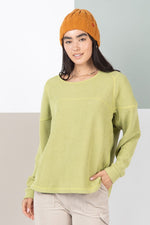 Oversized Knit Top-Tops-Very J-Small-Avocado-Inspired Wings Fashion