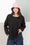 Oversized Knit Top-Tops-Very J-Small-Black-Inspired Wings Fashion