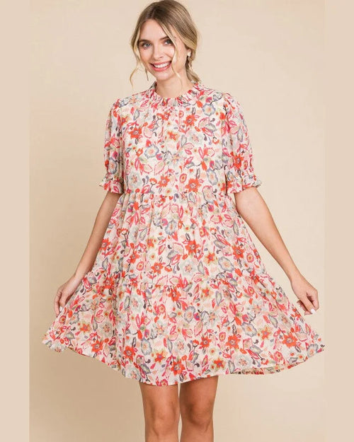 Frilled Floral Dress-dresses-Jodifl-Small-Red Mix-Inspired Wings Fashion