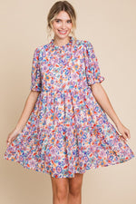Frilled Floral Dress-dresses-Jodifl-Small-Blue Mix-Inspired Wings Fashion