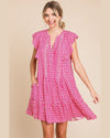 Print in Geometric Dress-Dresses-Jodifl-Pink-Small-Inspired Wings Fashion