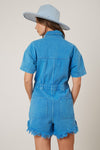 Frayed Romper-Rompers-Peach Love California-Blue-Small-Inspired Wings Fashion