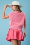 Horse Thread Embroidered Sweater Vest-Shirts & Tops-Peach Love California-Small-Pink-Inspired Wings Fashion