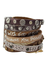 Bible Verse Leather Bracelet-Bracelets-Anzell Accesories-OS-Copper-Inspired Wings Fashion