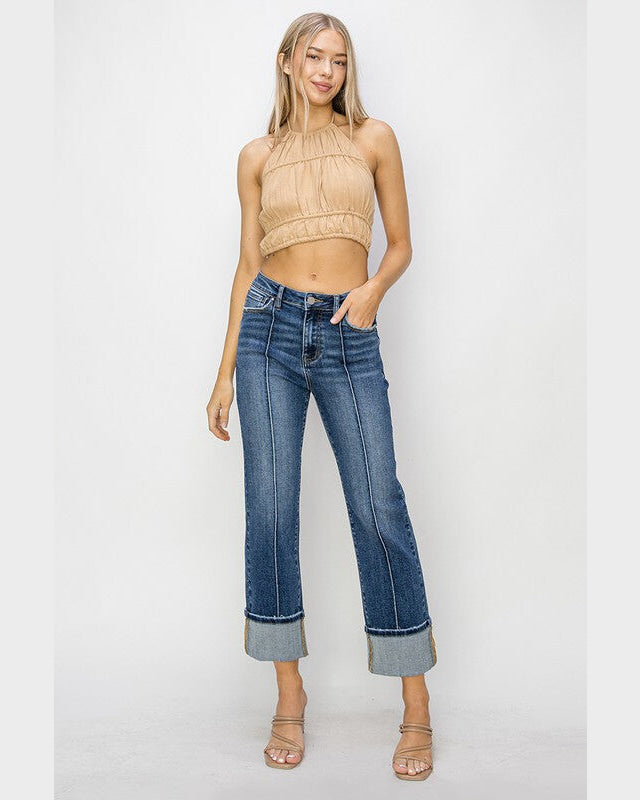 High Rise Straight Jeans-Jeans-Risen Jeans-0-Inspired Wings Fashion