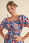 Bubble Sleeve Floral Print Romper-Romper-&Merci-Small-Inspired Wings Fashion