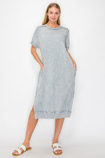 Mineral Wash Dress-Dresses-J Her-Small-Stone Blue-Inspired Wings Fashion