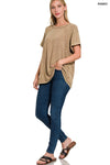 Dolman Sleeve Boat Neck Top-Shirts & Tops-Zenana-Mocha-SM/MD-Inspired Wings Fashion