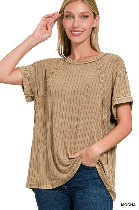 Dolman Sleeve Boat Neck Top-Shirts & Tops-Zenana-Mocha-SM/MD-Inspired Wings Fashion