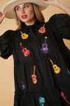Guitar Sequin Dress-Dresses-Peach Love California-Small-Black-Inspired Wings Fashion