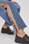 Split Leg Denim & Diamonds-Jeans-Cello-Medium Wash-1-Inspired Wings Fashion