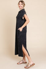 Washed Cotton Dress-Dresses-Jodifl-Black-Small-Inspired Wings Fashion