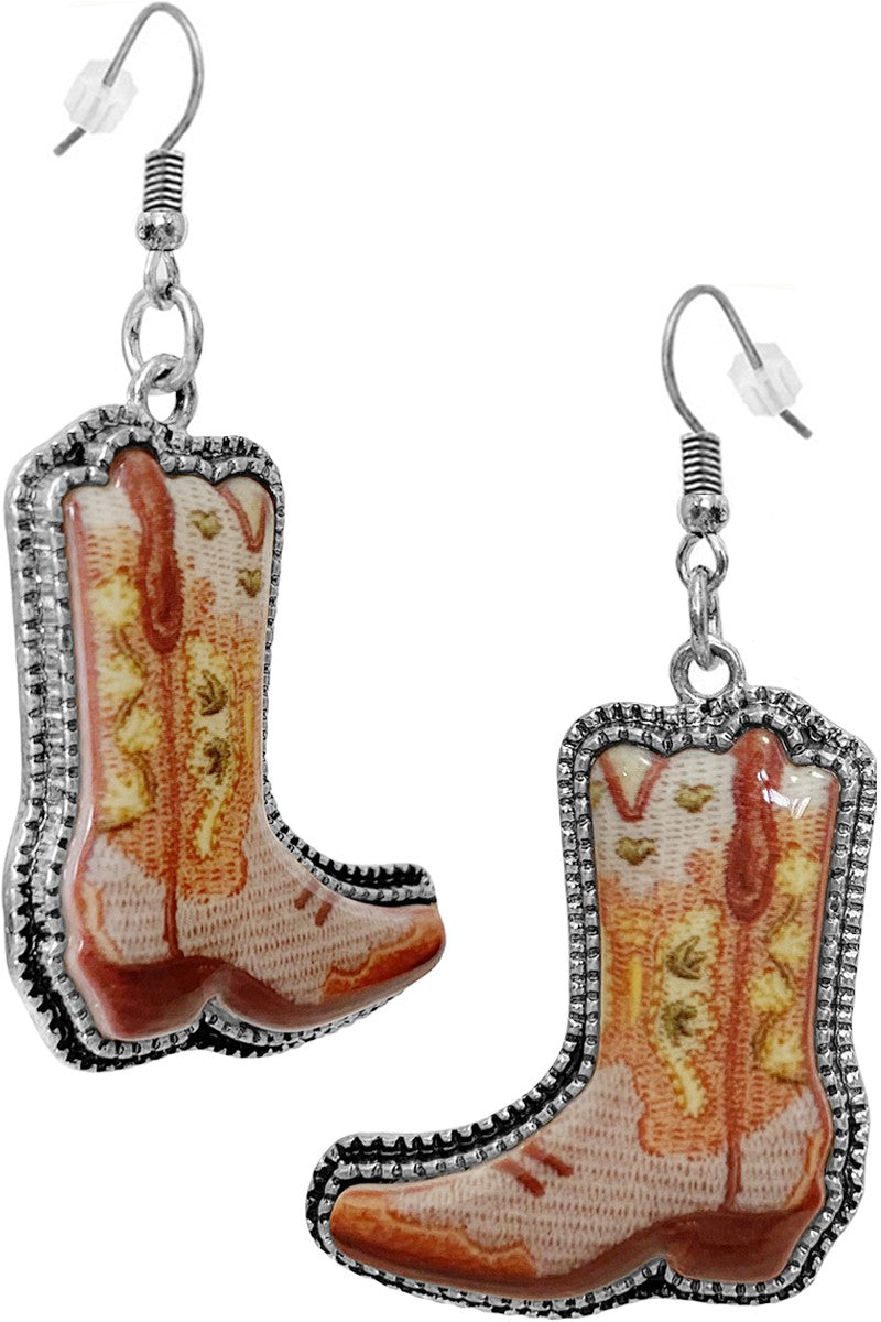 3D Western Boot Earrings-Earrings-BlandiceJewelry-Inspired Wings Fashion
