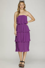 Pleated 4 Layer Midi Dress-Dresses-She+Sky-Small-Purple-Inspired Wings Fashion