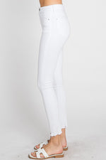 High Rise Ankle Skinny Jeans-Jeans-Petra153-1-White-Inspired Wings Fashion