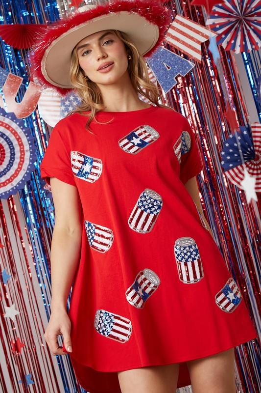 fantastic fawn sequin dress Mini puff sleeve Football Sequin Dress Inspired Wings Fashion