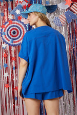 America Sequin Beer Top-Shirts & Tops-Fantastic Fawn-Small-Blue-Inspired Wings Fashion