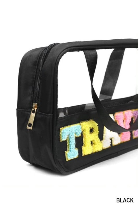 Clear Travel Bag-travel bag-Zenana-Black-O/S-Inspired Wings Fashion